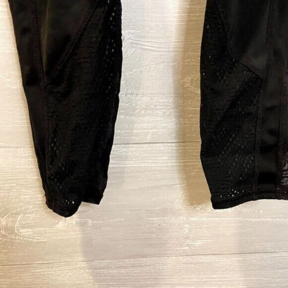 Athleta Workout Mesh Leggings Pockets Yoga Pants 4 Way Stretch Leggings - Picture 6 of 9